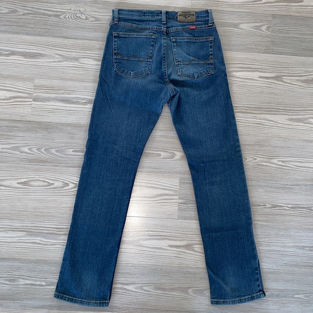 ⭐ Wrangler Men’s WJS Straight Fit Jeans – 30W x 30L – Dark Wash – Like New ⭐ - Picture 2 of 8